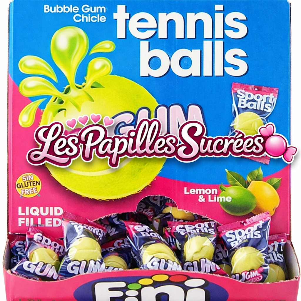 🎾🍬 Fini – Tennis Balls Bubble Gum (x5)